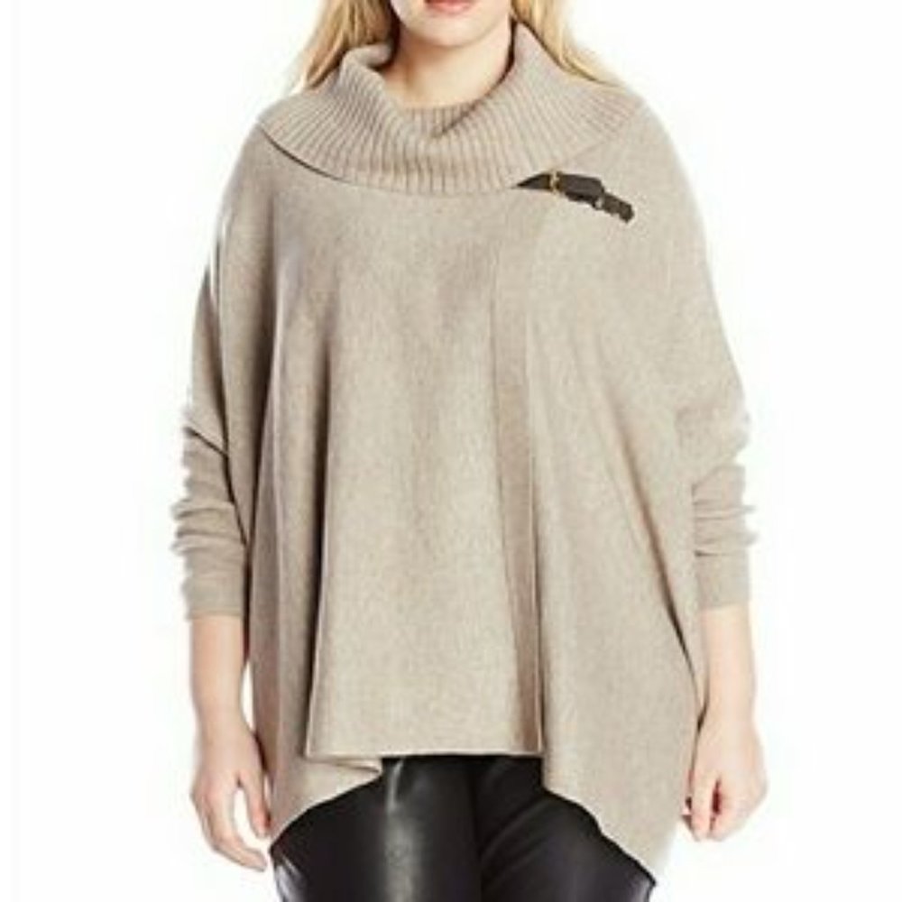 Calvin Klein - oatmeal sweater poncho - size - 0X / 1X